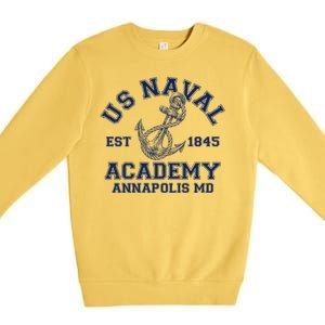 US NAVAL Est 1845 Academy Annapolis MD Premium Crewneck Sweatshirt