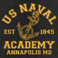 US NAVAL Est 1845 Academy Annapolis MD 7 Panel Mesh Trucker Snapback Hat