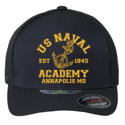 US NAVAL Est 1845 Academy Annapolis MD Flexfit Unipanel Trucker Cap