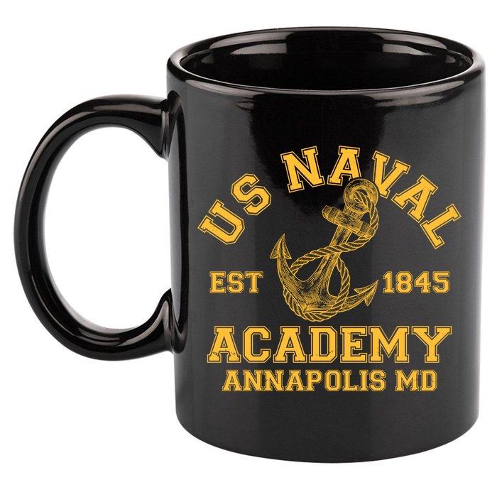 US NAVAL Est 1845 Academy Annapolis MD 11oz C Handle Ceramic Mug