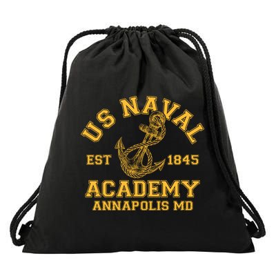 US NAVAL Est 1845 Academy Annapolis MD Drawstring Bag
