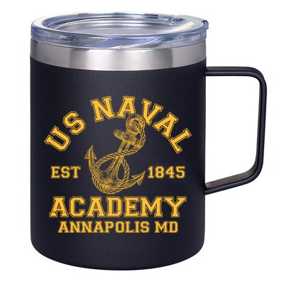 US NAVAL Est 1845 Academy Annapolis MD 12oz Stainless Steel Coffee Mug