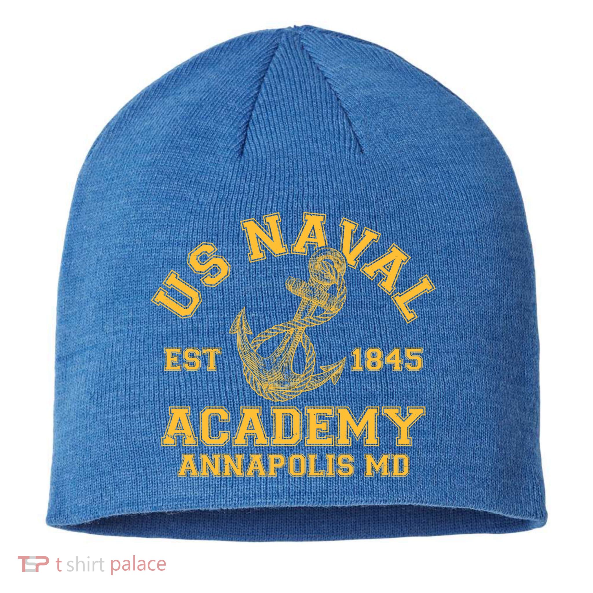 US NAVAL Est 1845 Academy Annapolis MD Sustainable Beanie