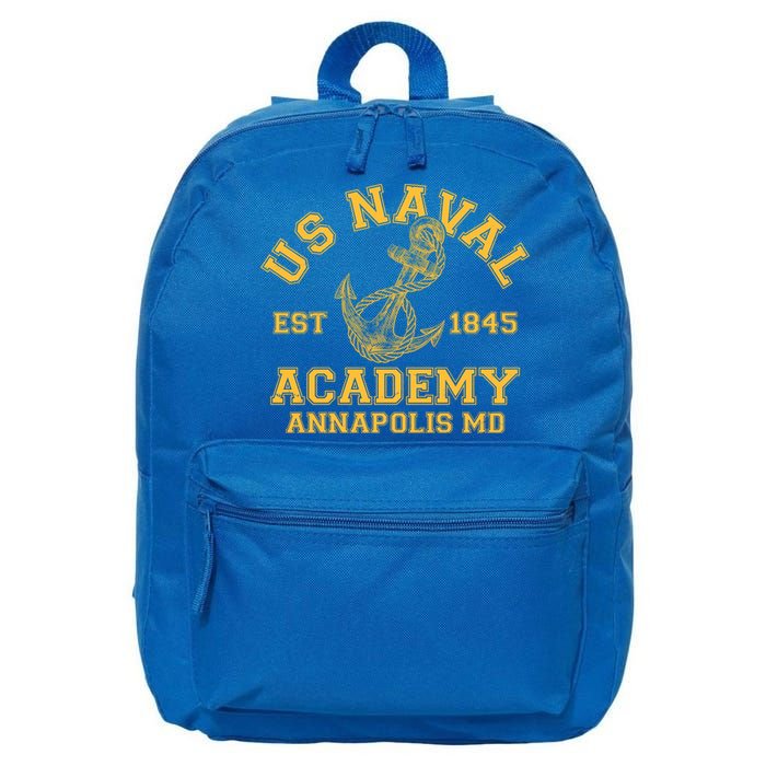 US NAVAL Est 1845 Academy Annapolis MD 16 in Basic Backpack