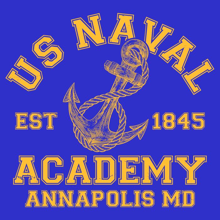 US NAVAL Est 1845 Academy Annapolis MD 16 in Basic Backpack