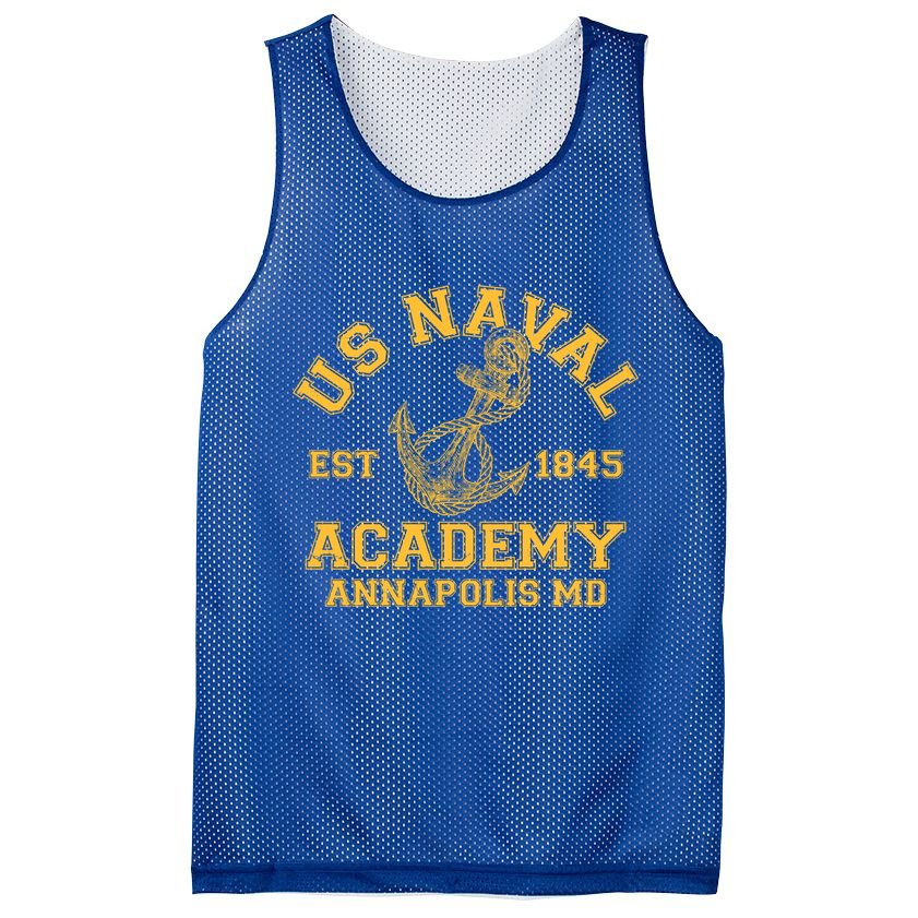 US NAVAL Est 1845 Academy Annapolis MD Mesh Reversible Basketball Jersey Tank
