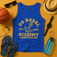 US NAVAL Est 1845 Academy Annapolis MD Tank Top