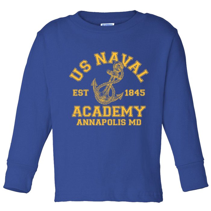 US NAVAL Est 1845 Academy Annapolis MD Toddler Long Sleeve Shirt
