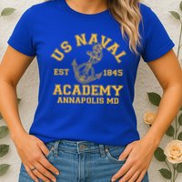 US NAVAL Est 1845 Academy Annapolis MD Womens T-Shirt