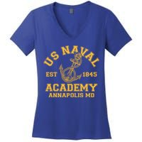 US NAVAL Est 1845 Academy Annapolis MD Women's V-Neck T-Shirt