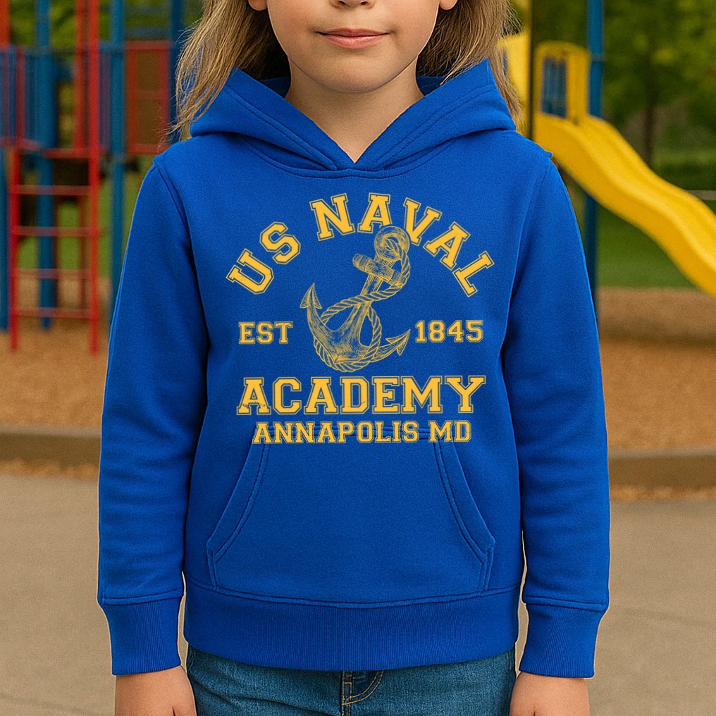 US NAVAL Est 1845 Academy Annapolis MD Kids Hoodie