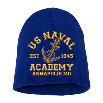 US NAVAL Est 1845 Academy Annapolis MD Short Acrylic Beanie