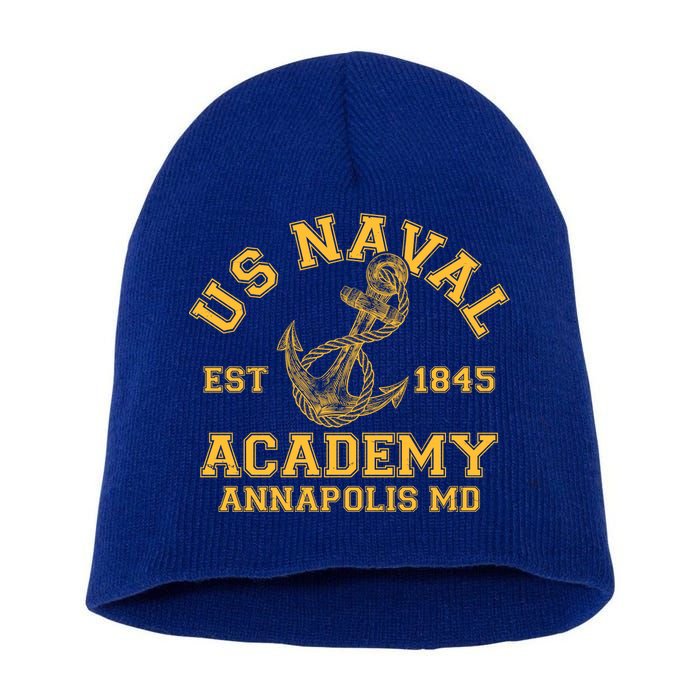 US NAVAL Est 1845 Academy Annapolis MD Short Acrylic Beanie