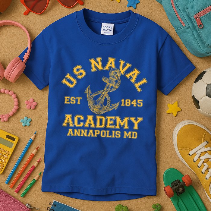 US NAVAL Est 1845 Academy Annapolis MD Kids T-Shirt