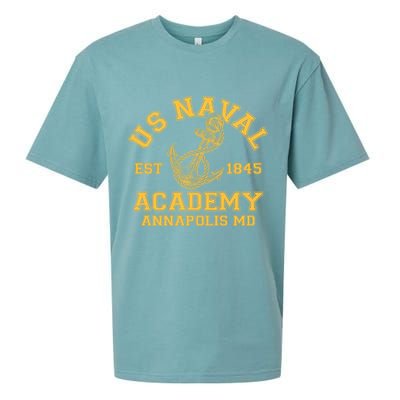 US NAVAL Est 1845 Academy Annapolis MD Sueded Cloud Jersey T-Shirt