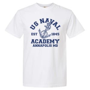 US NAVAL Est 1845 Academy Annapolis MD Garment-Dyed Heavyweight T-Shirt