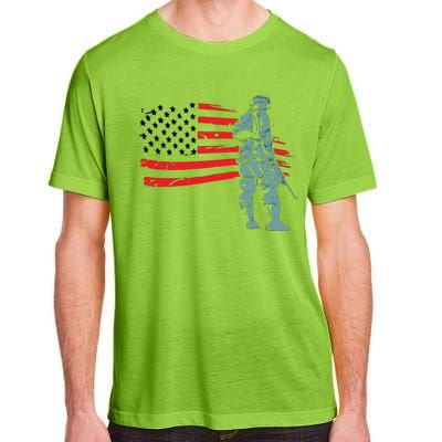 US Soldier American Flag Adult ChromaSoft Performance T-Shirt