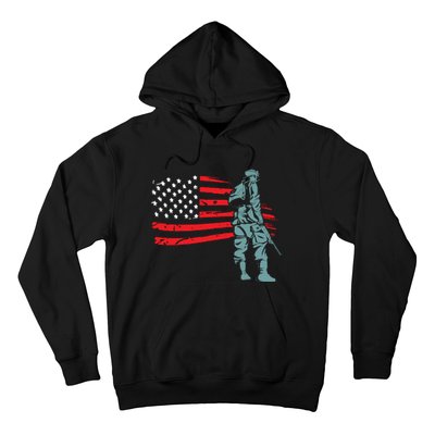 US Soldier American Flag Hoodie