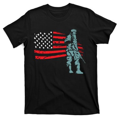 US Soldier American Flag T-Shirt