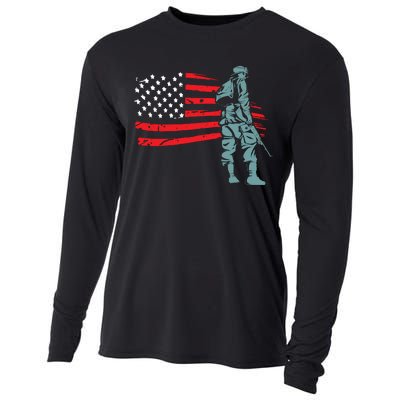 US Soldier American Flag Cooling Performance Long Sleeve Crew