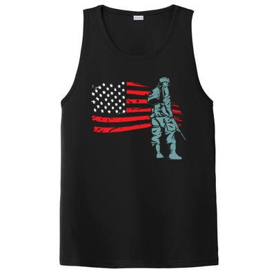 US Soldier American Flag PosiCharge Competitor Tank