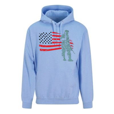 US Soldier American Flag Unisex Surf Hoodie