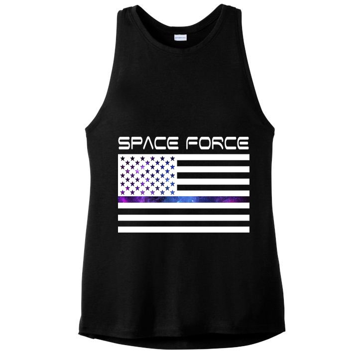 US Space Force Flag Ladies PosiCharge Tri-Blend Wicking Tank