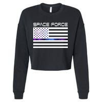 US Space Force Flag Cropped Pullover Crew