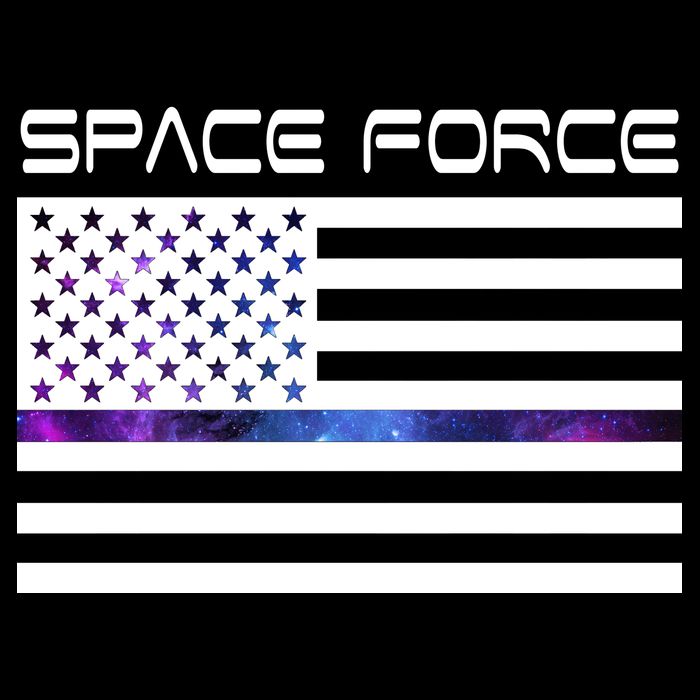 US Space Force Flag Cropped Pullover Crew