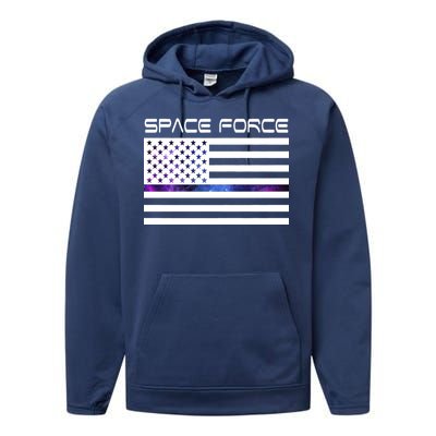 US Space Force Flag Performance Fleece Hoodie