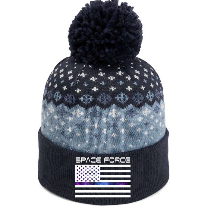 US Space Force Flag The Baniff Cuffed Pom Beanie