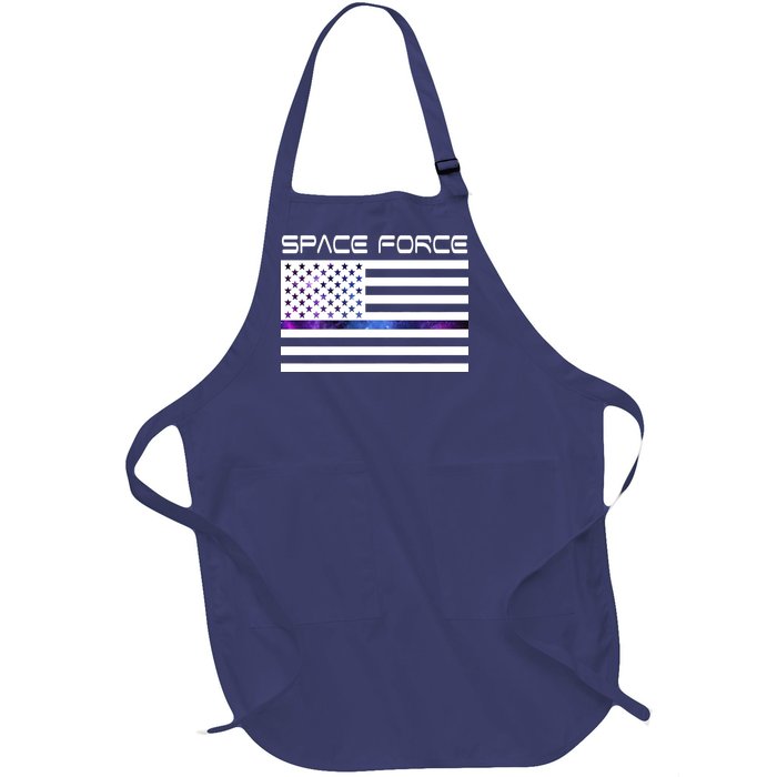 US Space Force Flag Full-Length Apron With Pockets