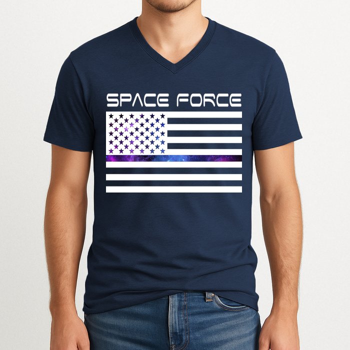 US Space Force Flag V-Neck T-Shirt