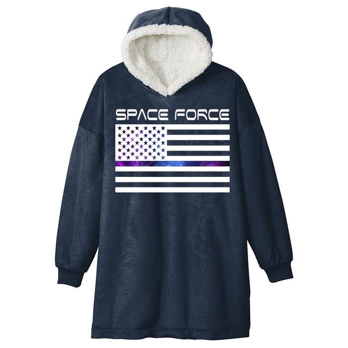 US Space Force Flag Hooded Wearable Blanket