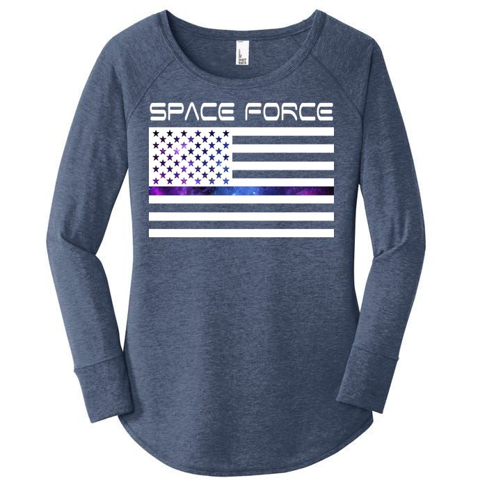 US Space Force Flag Women's Perfect Tri Tunic Long Sleeve Shirt