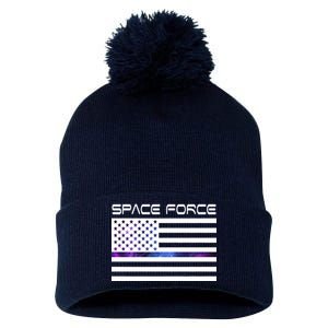 US Space Force Flag Pom Pom 12in Knit Beanie