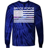 US Space Force Flag Tie-Dye Long Sleeve Shirt