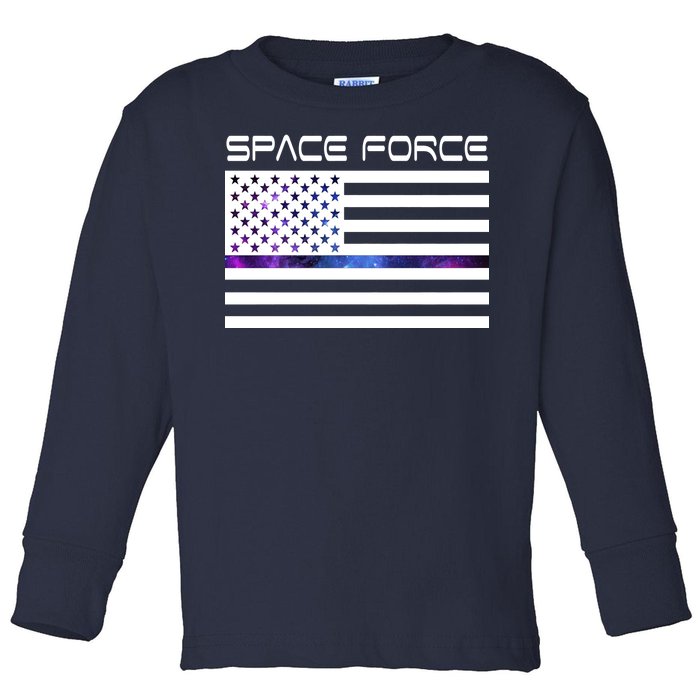 US Space Force Flag Toddler Long Sleeve Shirt