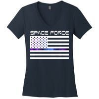 US Space Force Flag Women's V-Neck T-Shirt