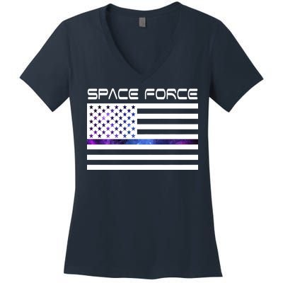 US Space Force Flag Women's V-Neck T-Shirt