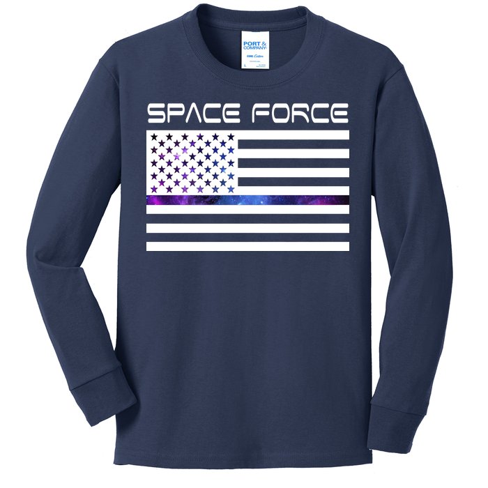 US Space Force Flag Kids Long Sleeve Shirt