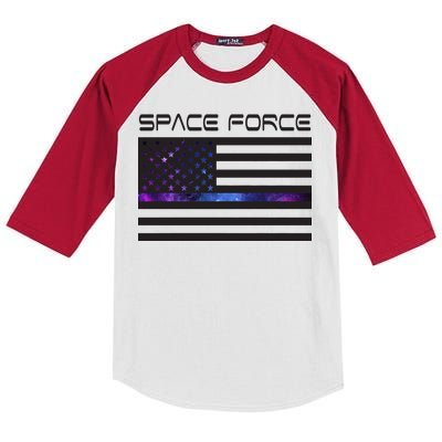 US Space Force Flag Kids Colorblock Raglan Jersey