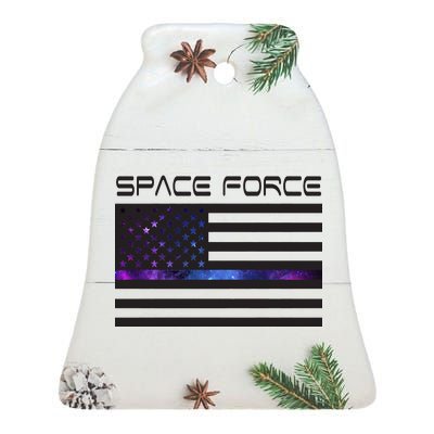 US Space Force Flag Ceramic Bell Ornament