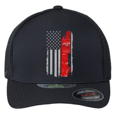 US Truck Driver USA Flag Flexfit Unipanel Trucker Cap