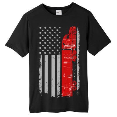 US Truck Driver USA Flag Tall Fusion ChromaSoft Performance T-Shirt