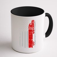 US Truck Driver USA Flag Mug