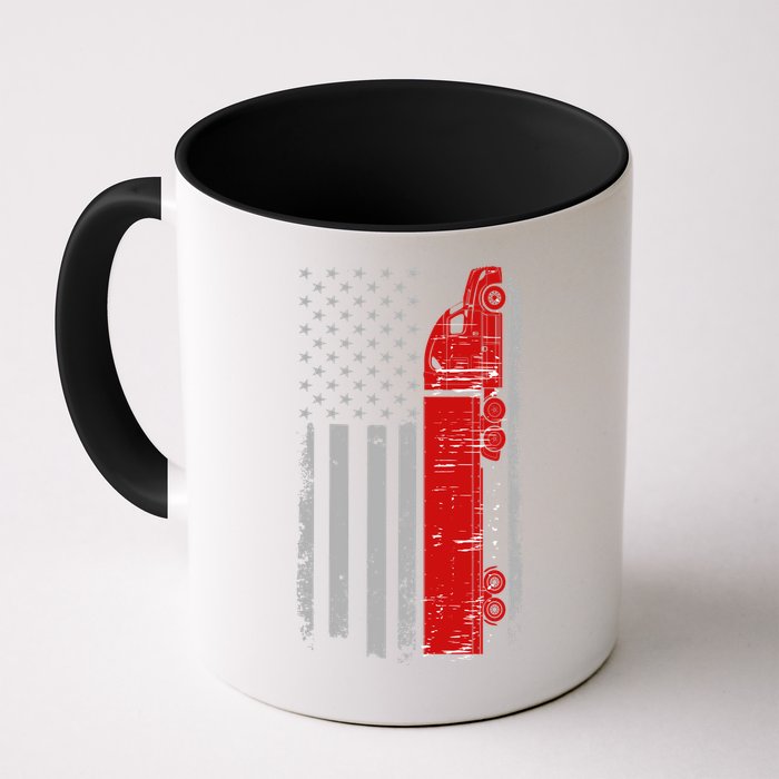 US Truck Driver USA Flag Mug