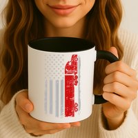 US Truck Driver USA Flag Mug