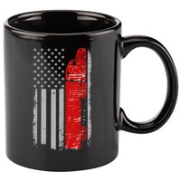 US Truck Driver USA Flag 11oz C Handle Ceramic Mug