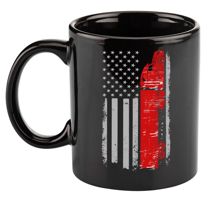 US Truck Driver USA Flag 11oz C Handle Ceramic Mug